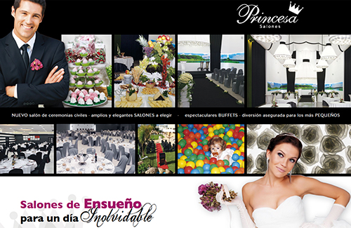 Pareja novios publicidad