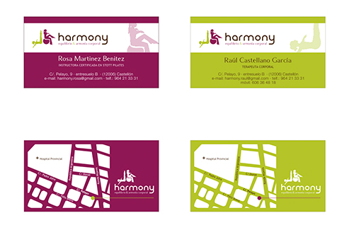 tarjeta visita harmony