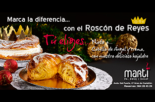 publicidad con roscon de reyes